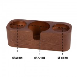 Motta Ahşap Tamper Standı 3 Gözlü