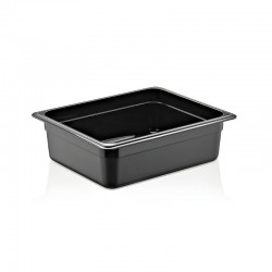 GastroPlast GN 1/2-100 mm Polikarbon Gastronorm Küvet, Siyah