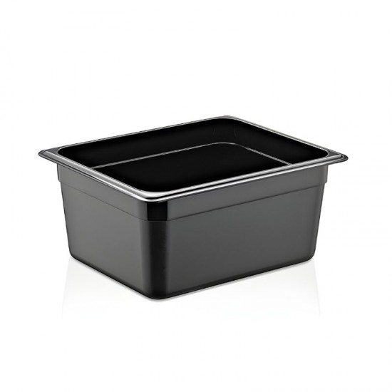 GastroPlast GN 1/2-150 mm Polikarbon Gastronorm Küvet, Siyah