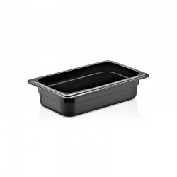 GastroPlast GN 1/4-65 mm Polikarbon Gastronorm Küvet, Siyah
