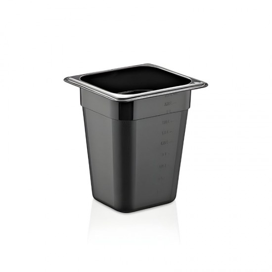 GastroPlast GN 1/6-200 mm. Polikarbon Gastronorm Küvet, Siyah