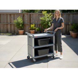 GastroPlast GSAK-01 Plastik Servis Arabası Etrafı Kapalı