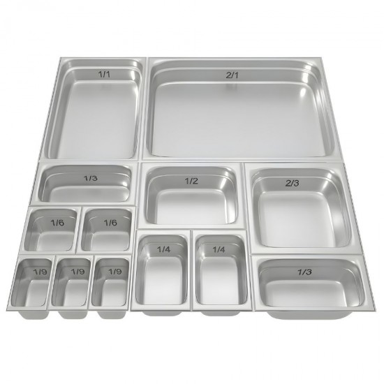 Kayalar GN 1/1-100 mm. Delikli Gastronorm Küvet