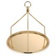 Narin Çay ve Kahve Sunum Tepsisi 23 cm. Gold