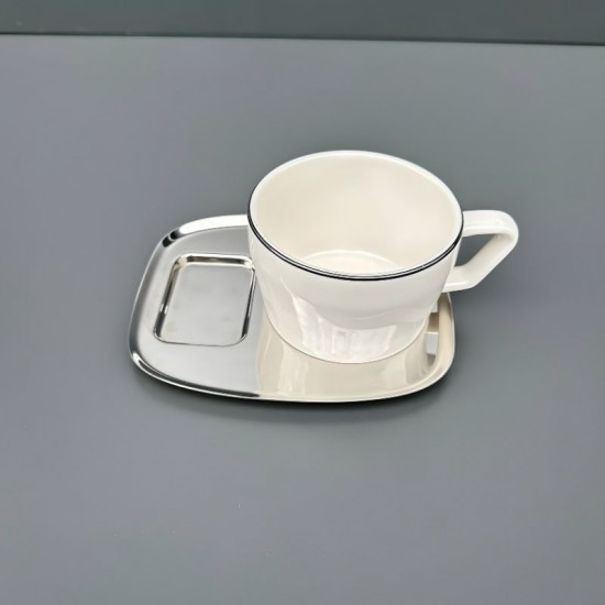 Narin Çelik Kahve Sunum Tabak - A43035