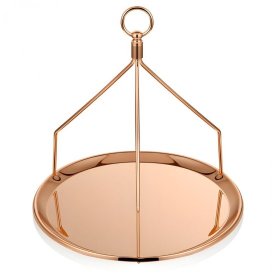 Narin Kahveci Sunum Tepsisi 18 cm. Bakır