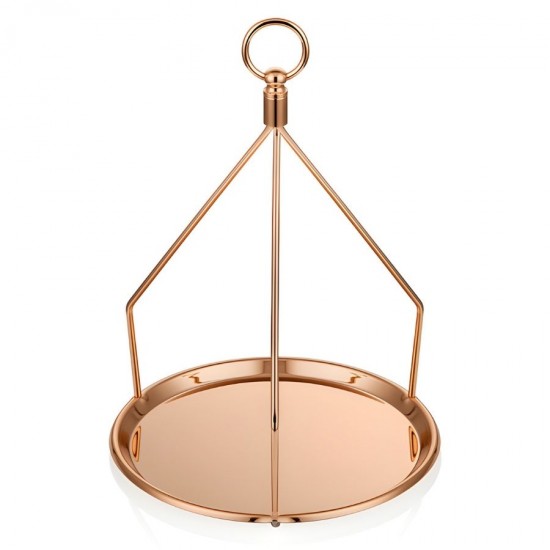 Narin Kahveci Sunum Tepsisi 18 cm. Bakır