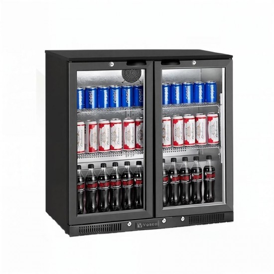 Vosco VBBC-250S Bar Altı Şişe Soğutucusu İki Kapaklı 238 L Siyah