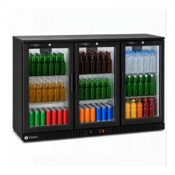 Vosco VBBC-350S Bar Altı Şişe Soğutucusu Üç Kapaklı 338 L Siyah