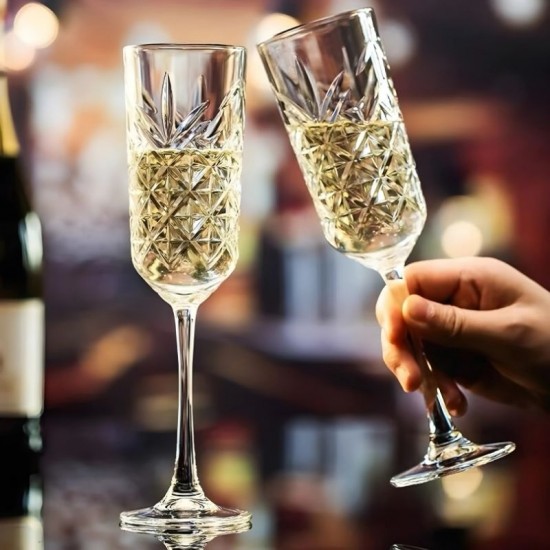 Paşabahçe Timeless Flüt Şampanya Kadehi - Ayaklı Kahve Yanı Bardağı 175 cc. - 440356