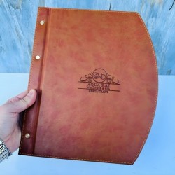 Vidalı Deri Menü (Özel Kesim) 26,5 x 31,5 cm.