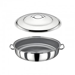 Yürük Paslanmaz Çelik Tava, Kapaklı 60 x 14 cm.