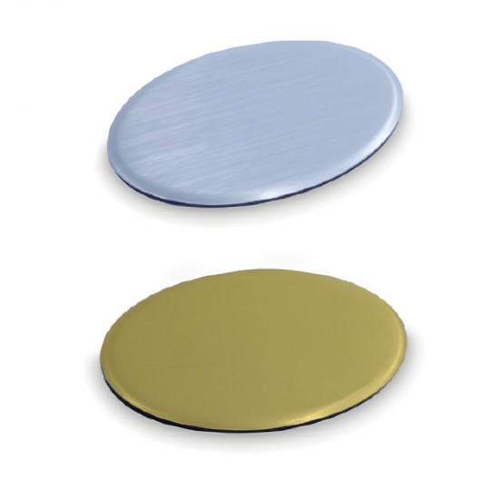 Metal Mıknatıslı Oval Yaka İsimliği 63x40 mm.