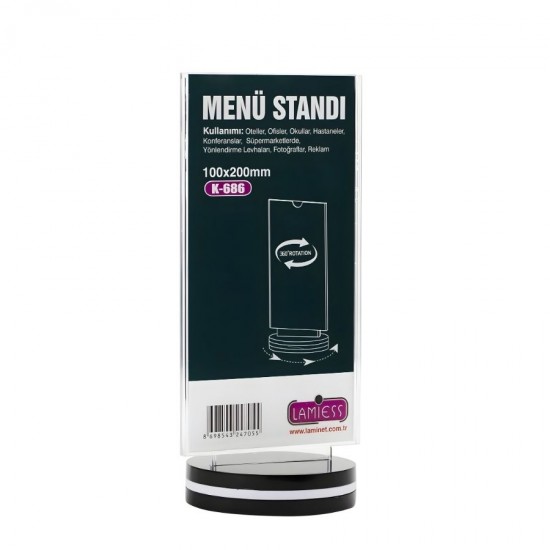 Pleksi Masaüstü Reklam Panosu 10X20 cm