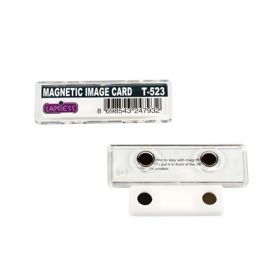 Pleksi Mıknatıslı Yaka İsimliği 75x27 mm.