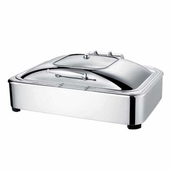 Epinox Gömme Chafing Dish Dikdörtgen Hidrolik Kapak 9 Litre 1/1 (CDH-9G)