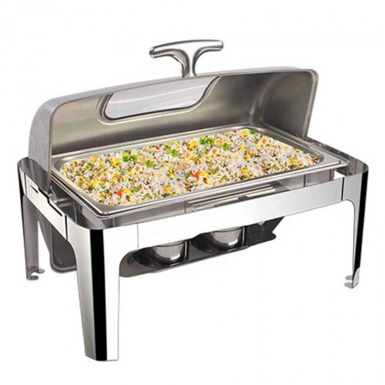 Epinox Chafing Dish Rolltop Kapak Camlı - 9 Litre (CDR-9C)