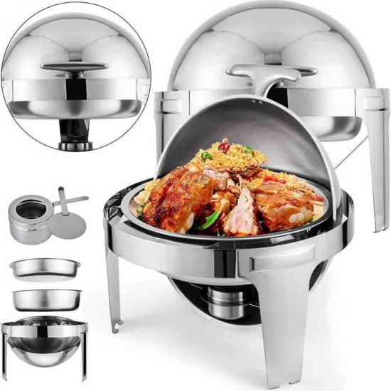 Epinox Chafing Dish Roll Top Yuvarlakl 6 Lt. (CDC-6)