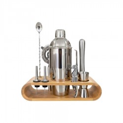 Ahşap Shaker Seti UN 632 Profesyonel Kokteyl Seti