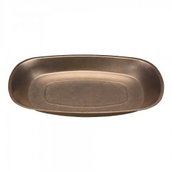 Groovy Açık Büfe Retro Kayık Sunum Tabağı 26 cm. Bakır