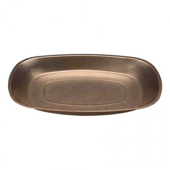 Groovy Açık Büfe Retro Kayık Sunum Tabağı 26 cm. Bakır