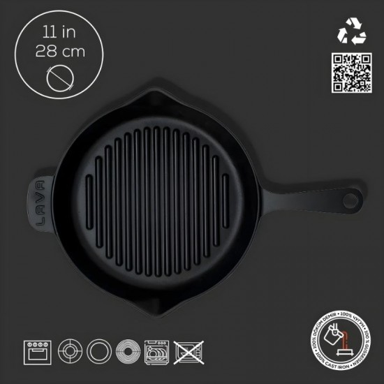 Lava Demir Döküm Yuvarlak Izgara Tava Çap 28 cm. - LV ECO Y GT 28 Lava Demir Döküm Yuvarlak Izgara Tava Çap 28 cm. - LV ECO Y GT 28