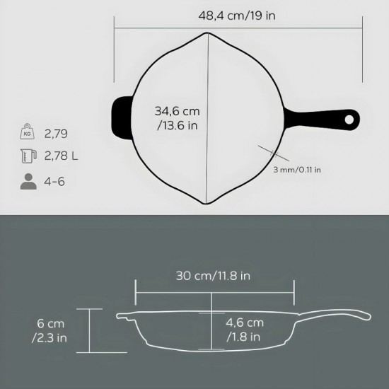 Lava Demir Döküm Yuvarlak Kızartma Tavası Çap 30 cm. - LV ECO Y TV 30 Lava Demir Döküm Yuvarlak Kızartma Tavası Çap 30 cm. - LV ECO Y TV 30