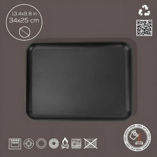 Lava Döküm Dikdörtgen Servis Tabağı 34 x 25 cm. - LV ECO ST 3425 Lava Döküm Dikdörtgen Servis Tabağı 34 x 25 cm. - LV ECO ST 3425