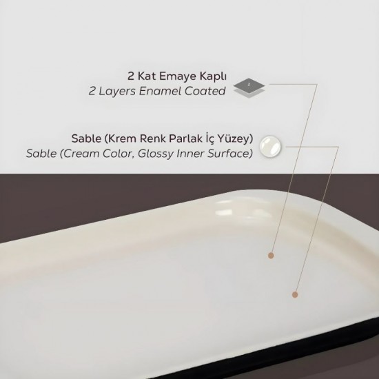 Lava Döküm Dikdörtgen Servis Tabağı 32 x 20 cm. - LV ST 3220 CR Lava Döküm Dikdörtgen Servis Tabağı 32 x 20 cm. - LV ST 3220 CR