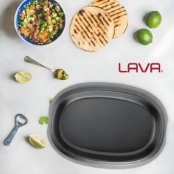 Lava Döküm Oval Fajita Tabağı 26x19 cm.