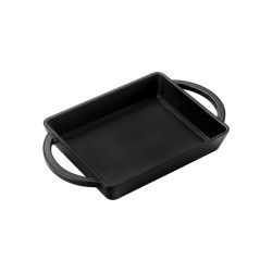 Lava Döküm Dikdörtgen Sahan, Çift Kulplu 12 x 15 Cm. LV ECO P TV 1215 