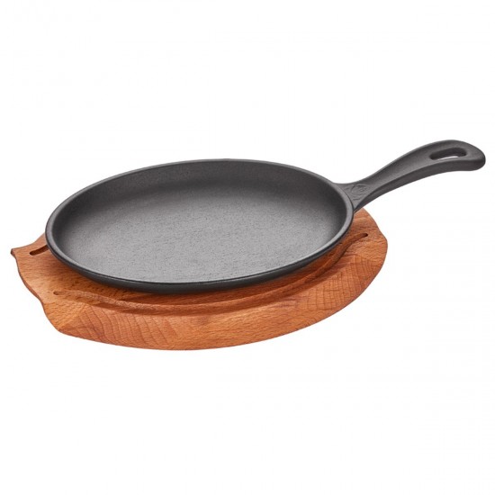 Döküm Demir Oval Saplı Fajita 21*15cm + Nihale Döküm Demir Oval Saplı Fajita 21*15cm + Nihale