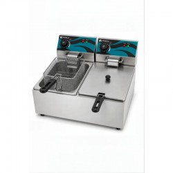 Vosco V-6L-2 Sanayi Tip Fritöz Paslanmaz Çelik Elektrikli 6 L + 6 L Çift Hazneli
